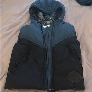 Young Versace Stylish Blue and Black Hooded Vest